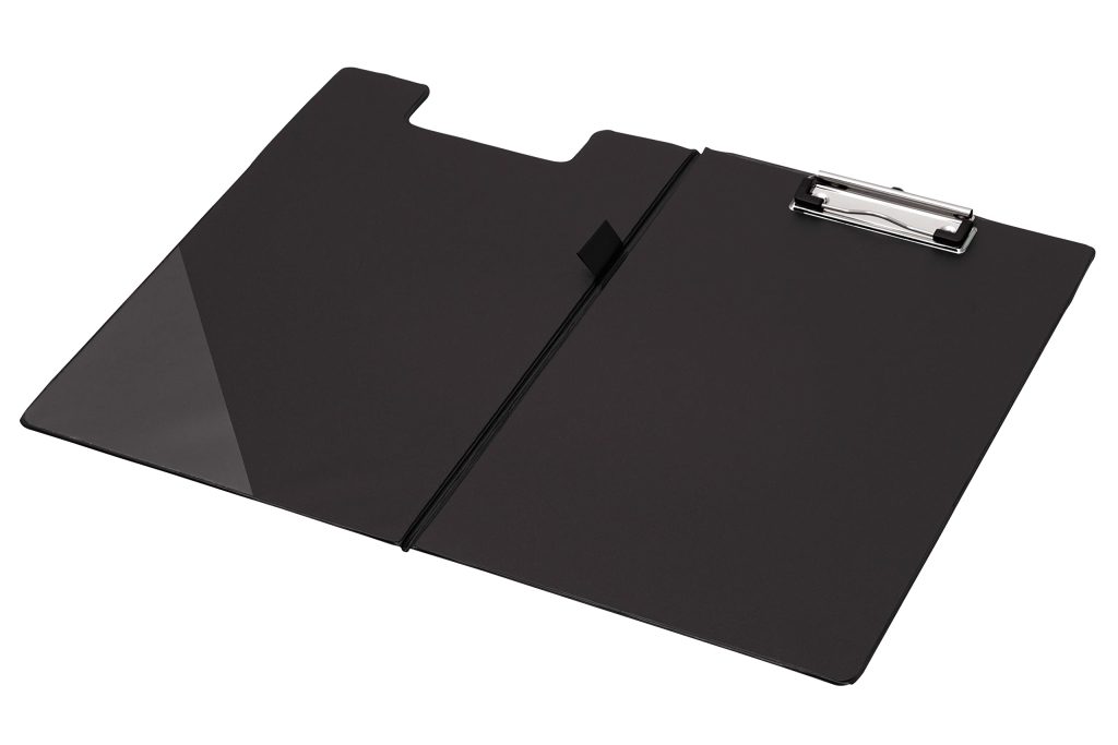 Q Connect Porte-bloc A4 PVC Noir avec Poches - Organisation et Praticité