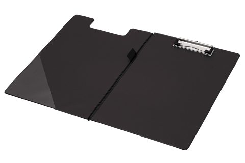 Q Connect Porte-bloc A4 PVC Noir avec Poches - Organisation et Praticité