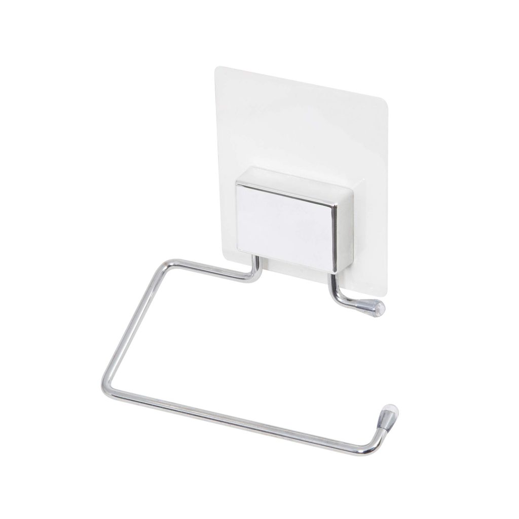 Compactor BESTLOCK Magic Bath : Porte-Papier Toilette Adhésif Chrome, Installation Facile Sans Percage
