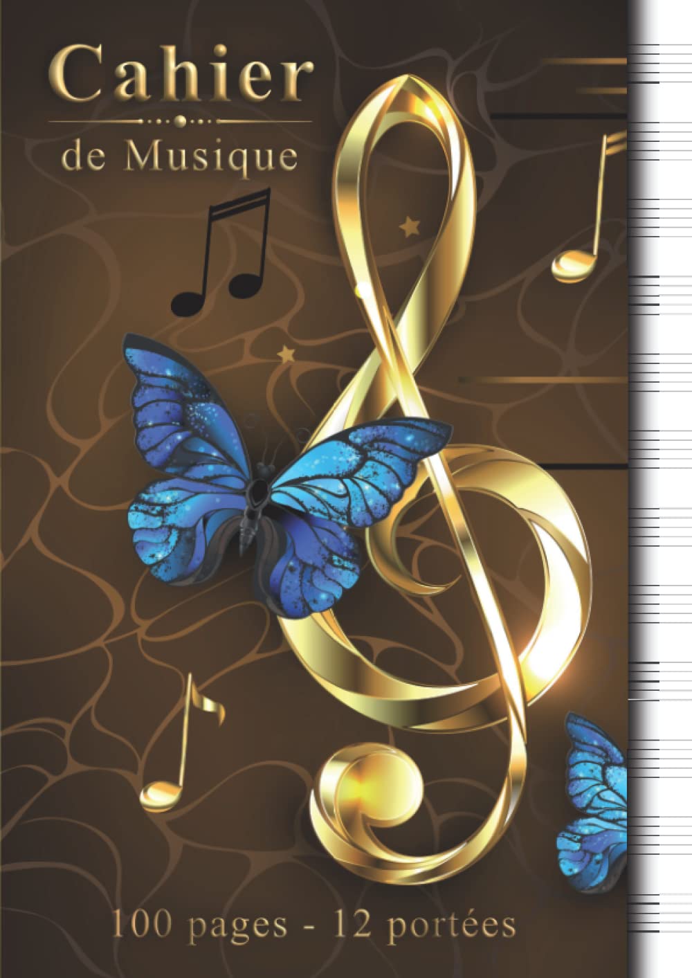 Cahier de Musique : Carnet de Partitions 100 Pages pour Solfège, Composition et tous Instruments - Idéal Débutants et Confirmés