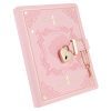 Carnet B6 à Serrure Cœur, 288 Pages Lignées Rechargeable, Journal Fleuri pour Filles et Femmes - Idée Cadeau Rose