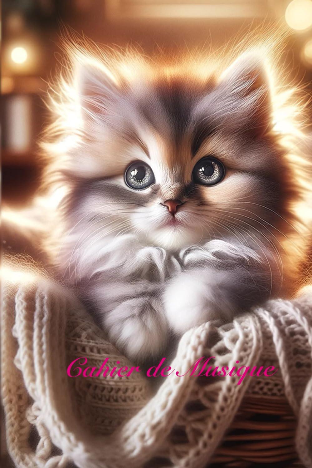 Cahier de Musique : 105 Pages, 9 Portées par Page, Rappels de Clés et Altérations, Couverture Adorable de Chaton