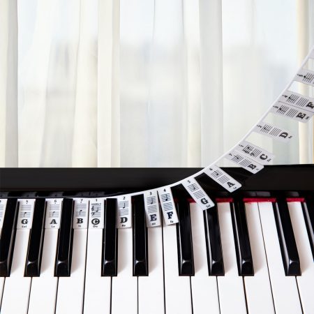 Guide de Notes pour Clavier de Piano : Silicone Réutilisable, Amovible, pour 88/61/54/49/37 Touches - Apprentissage Facilité