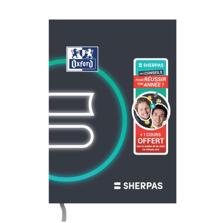Agenda Scolaire Journalier 2024-2025 Oxford Editions Sherpas - 15x20 cm, 352 pages, Couverture souple Noir