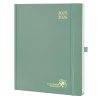 POPRUN Agenda 2025-2026 Semainier Vertical 26.5 x 21.5 cm, 17 Mois, Couverture Rigide, Vert Minuit