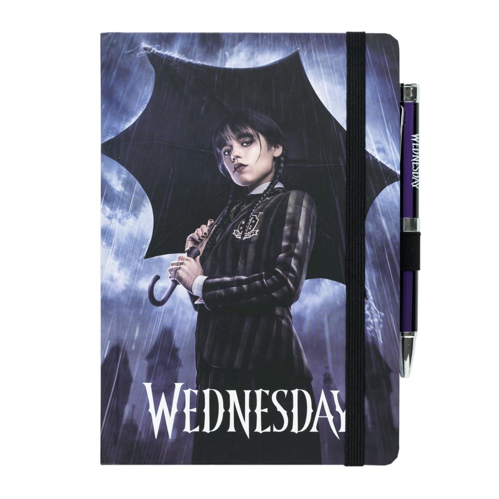 Carnet de Notes Mercredi Addams A5 Pointillé avec Stylo Inclus - Idéal pour Journaling et Fournitures Scolaires