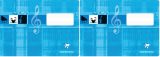 Clairefontaine 31514C - Cahier de musique A5 Paysage, 16 pages, 90g, Turquoise (Lot de 2)