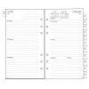 Planificateur Hebdomadaire A6 Personnalisé 2025-2026 : 1 Semaine sur 2 Pages, Notes, Contacts, Papier 100g/m², 95x171mm