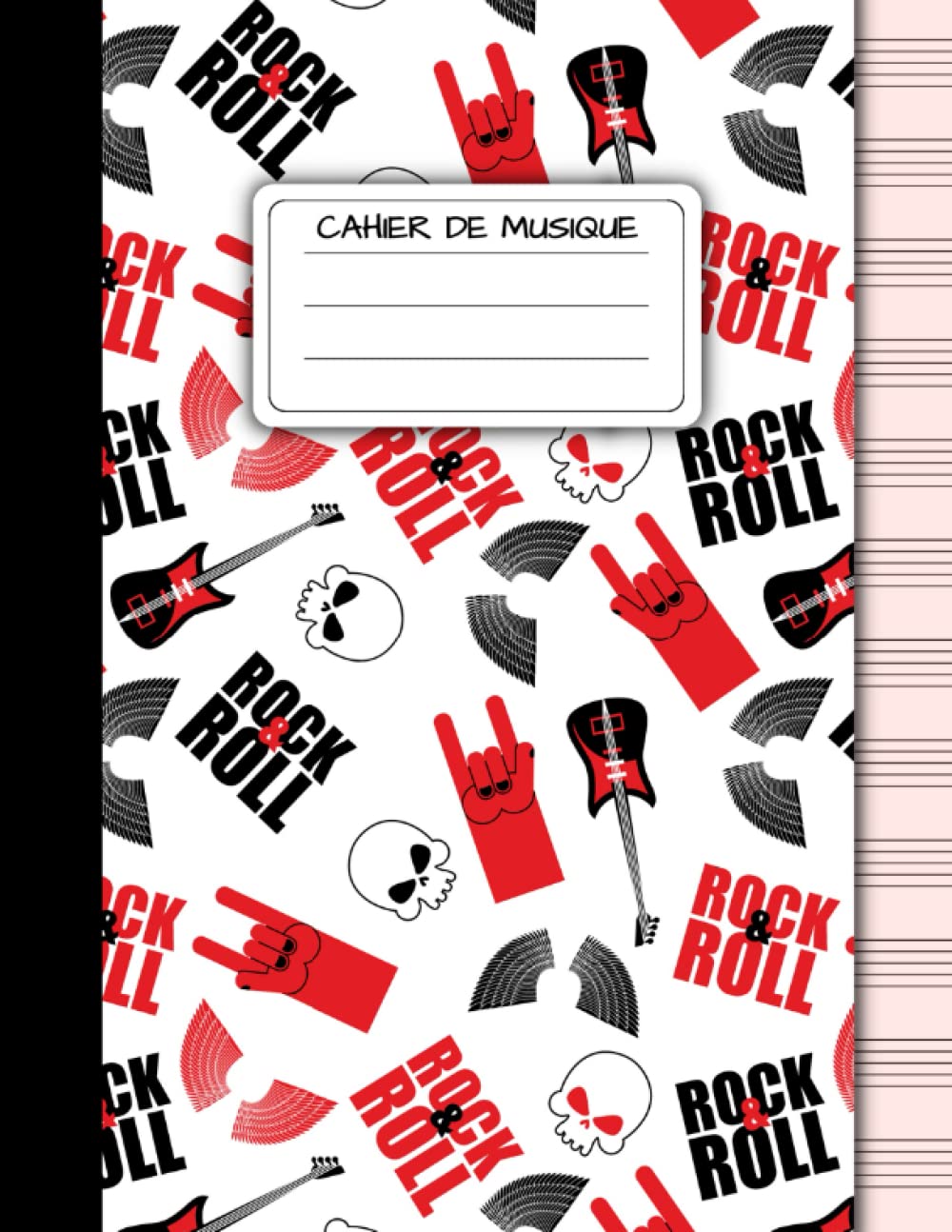 Cahier de Musique Guitare : Carnet de Tablatures et Portées pour Compositeurs Rock & Roll | Grand Format A4, 110 Pages Numérotées