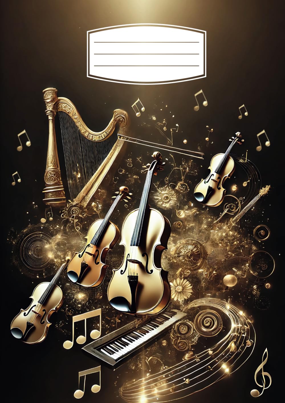 Cahier de Musique Grand Format A4 : 110 Pages pour Composition, Solfège et Partitions - Design Élégant et Résistant