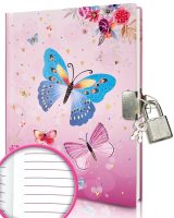 Carnet Secret Papillon pour Fille : Journal Intime à Clé, 80 Pages Lignées, Cadeau Créatif pour Enfants 6-10 Ans