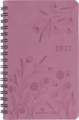 Agenda Semainier de Poche Wire'O Primrose 2027 - Rose - 10x15 cm