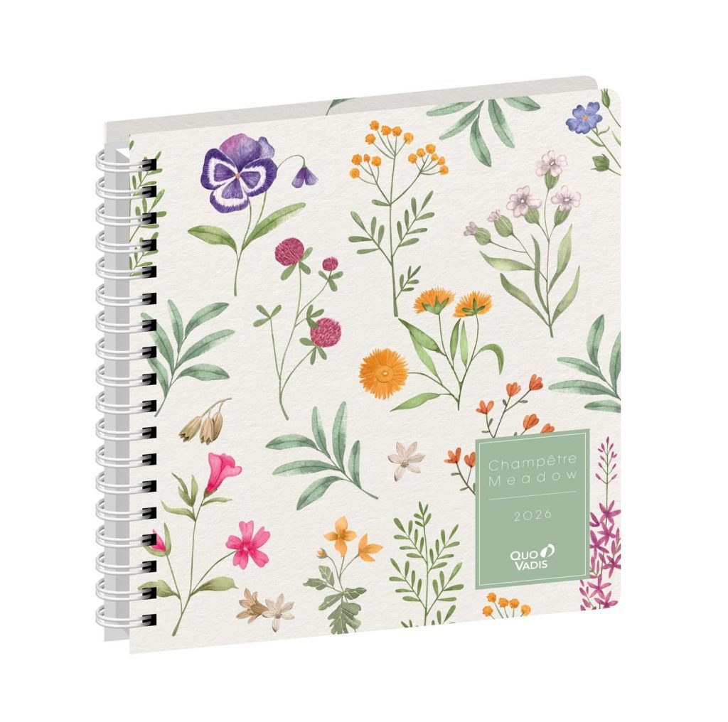 Agenda Exécutif S 2026 Quo Vadis Daisy Herbier - Semainier Planning Français 13 mois - 16x16cm
