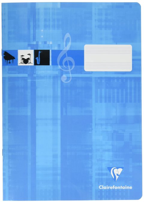 Clairefontaine 31014C - Cahier de musique DIN A4, 16 pages, 90g, turquoise