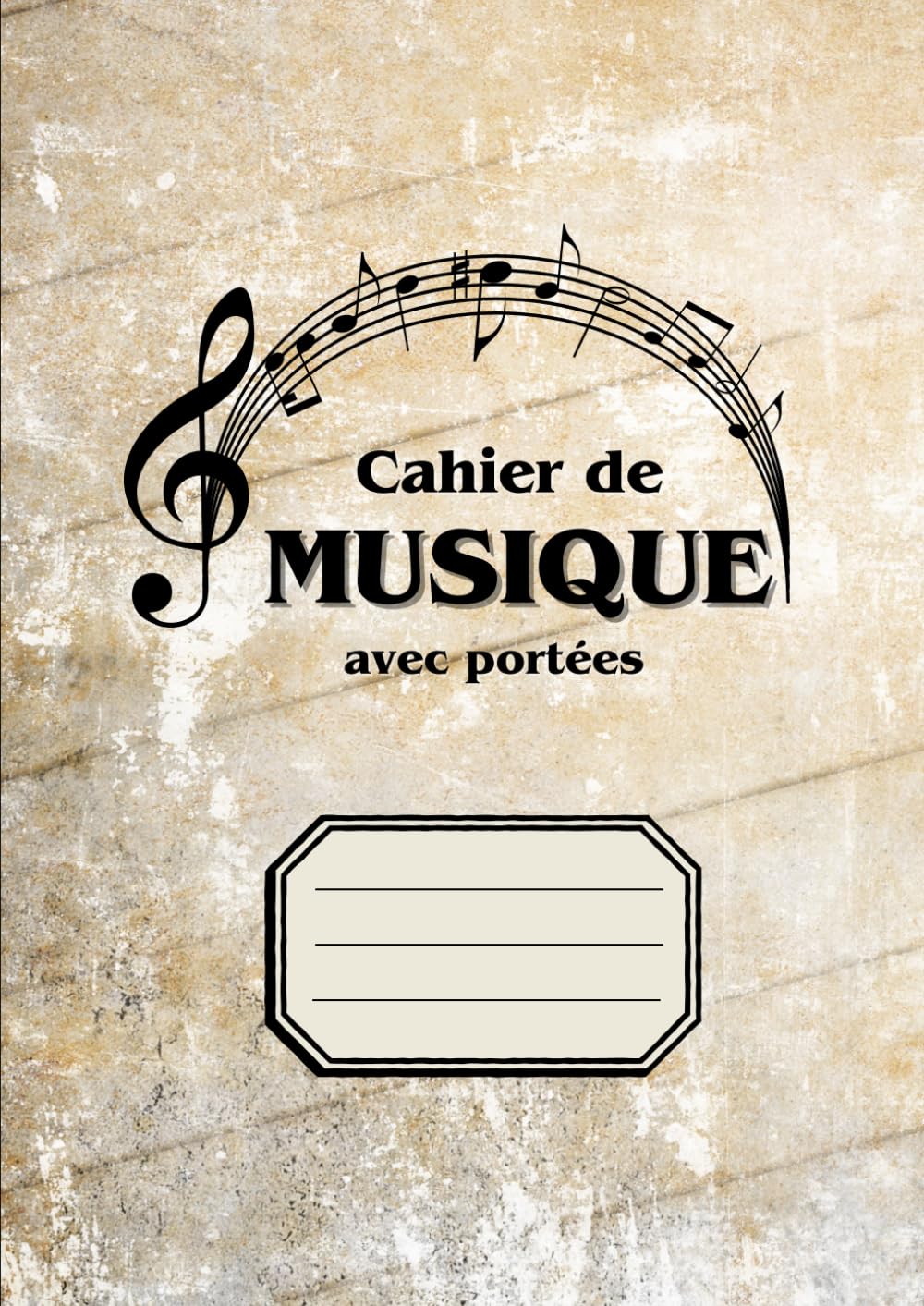 Cahier de Musique A4 avec Portée - 110 Pages pour Solfège et Composition Musicale