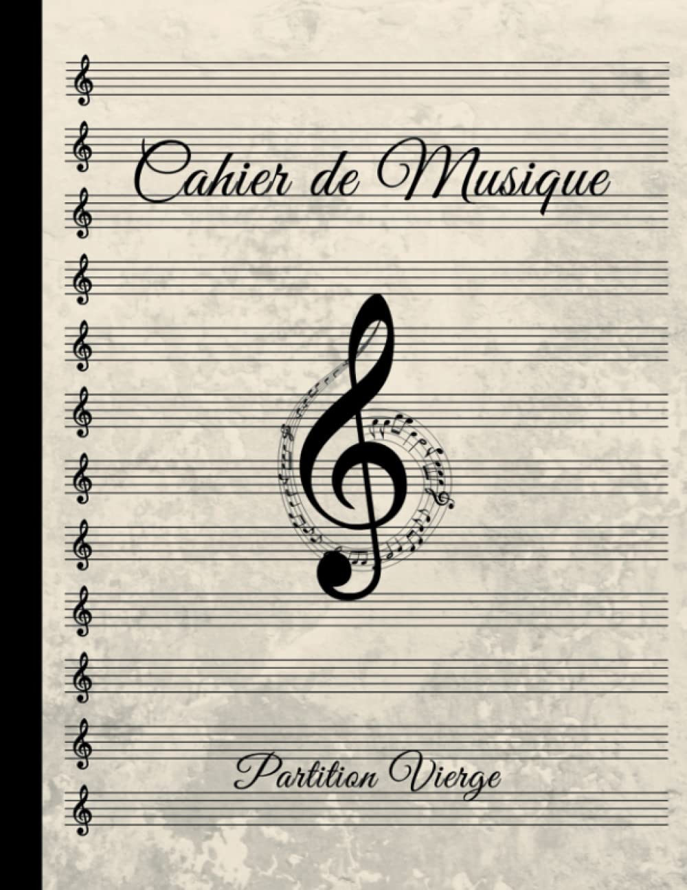 Cahier de Musique : Carnet de Partition à Remplir pour Composition et Solfège | 12 Portées par Page | Grand Format - 120 Pages