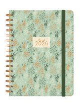 Agenda Spirale 2026 Hebdomadaire Horizontal Janvier-Décembre - Couverture Rigide Anti-Rayures avec Élastique et Autocollants Thématiques