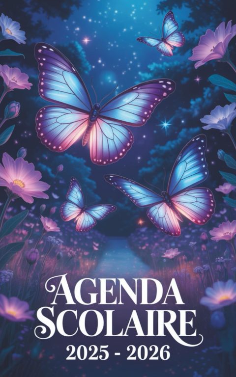 Agenda Scolaire 2025-2026 Fille A5 : Planificateur Quotidien & Hebdomadaire - Idéal Primaire et Collège