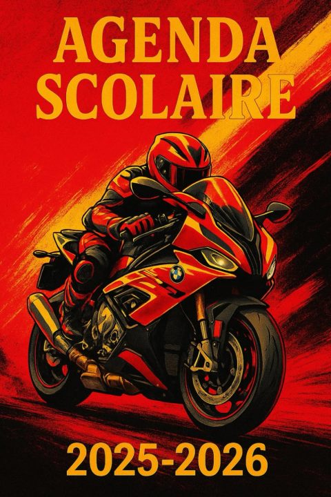 Agenda Scolaire 2025-2026 Moto Édition BMW S1000 RR - Organisez Votre Année avec Style