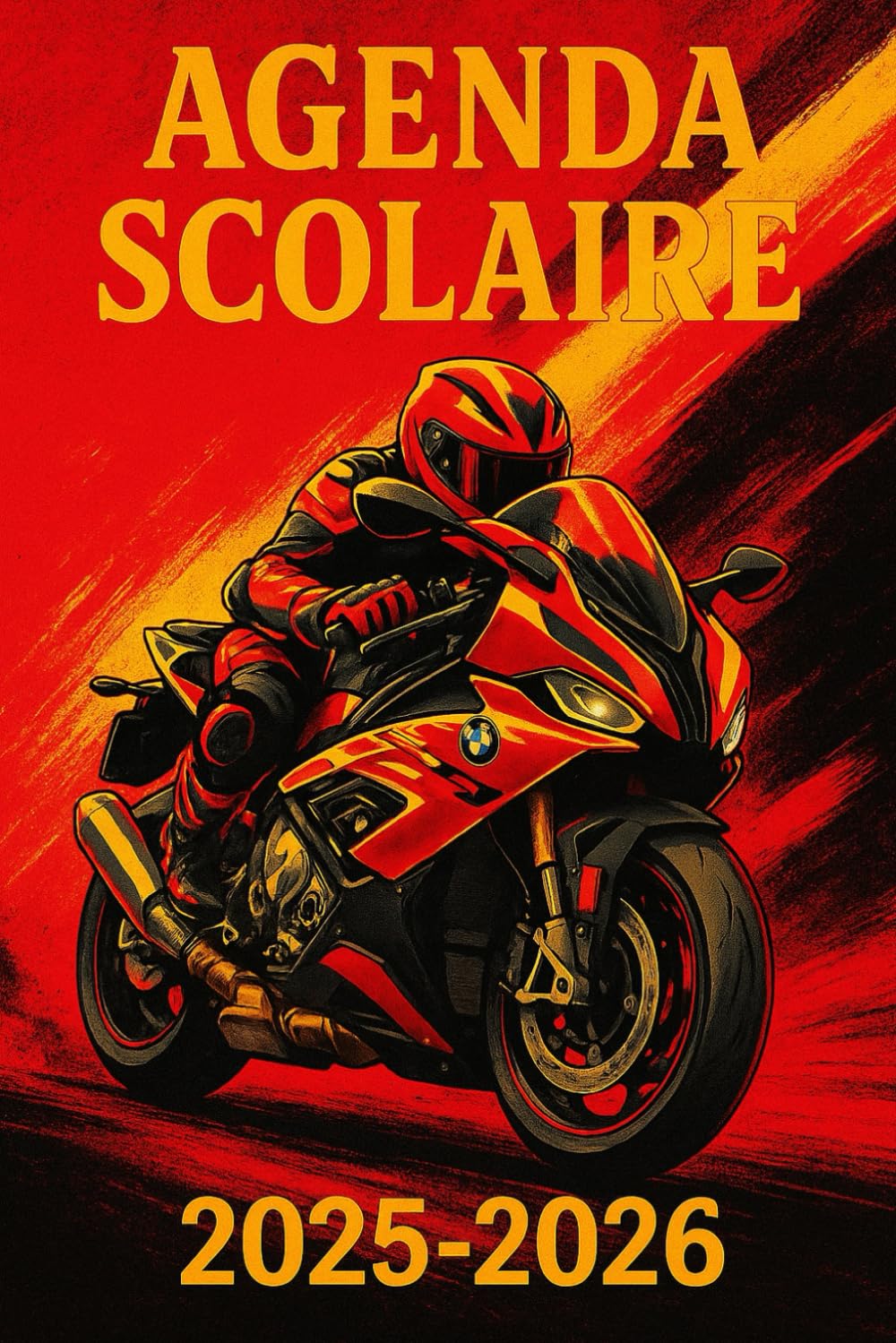 Agenda Scolaire 2025-2026 Moto Édition BMW S1000 RR - Organisez Votre Année avec Style