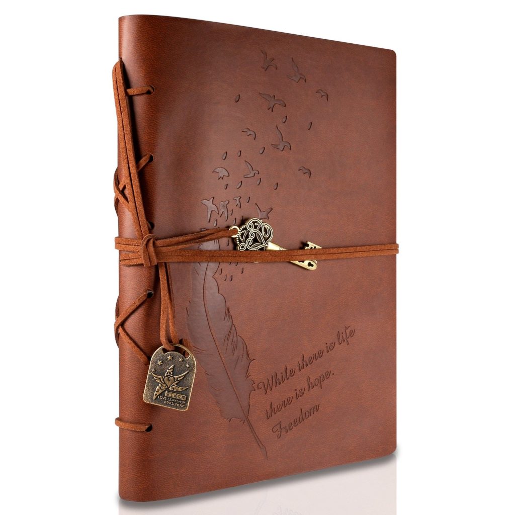 Carnet de Voyage A5 en Cuir Vintage - Journal Intime Magique avec Clé et Corde