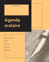 Agenda Scolaire Le Dauphin 52032D - 39 Semaines, 2 Pages/Semaine, Noir/Orange