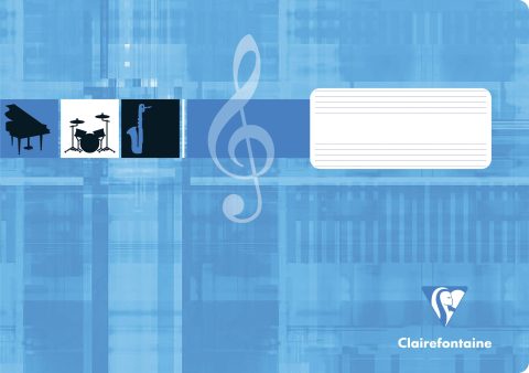 Clairefontaine 31514C Cahier de Musique A5 Paysage Turquoise - 16 Pages Portées 90g