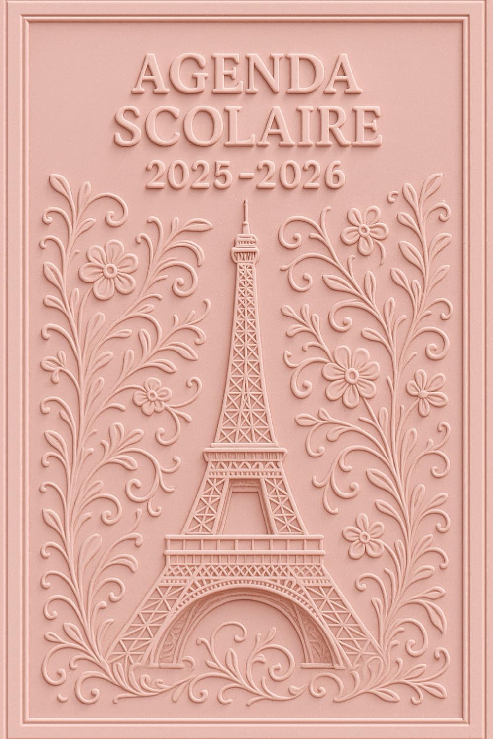 Agenda Scolaire 2025/2026 – Élégance Parisienne au Cœur des Fleurs, Douceur Féminine et Organisation Raffinée