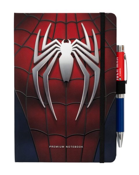 Carnet de Notes Marvel Spider-Man A5 à Points avec Stylo Lumineux - Fournitures Scolaires et Journaling