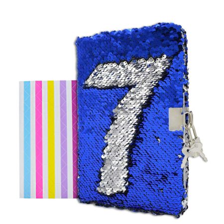 Carnet Secret Garçon et Fille avec Serrure et Clés - Journal Intime Paillettes Réversibles A5, 156 Pages - Cadeau Idéal pour Enfants
