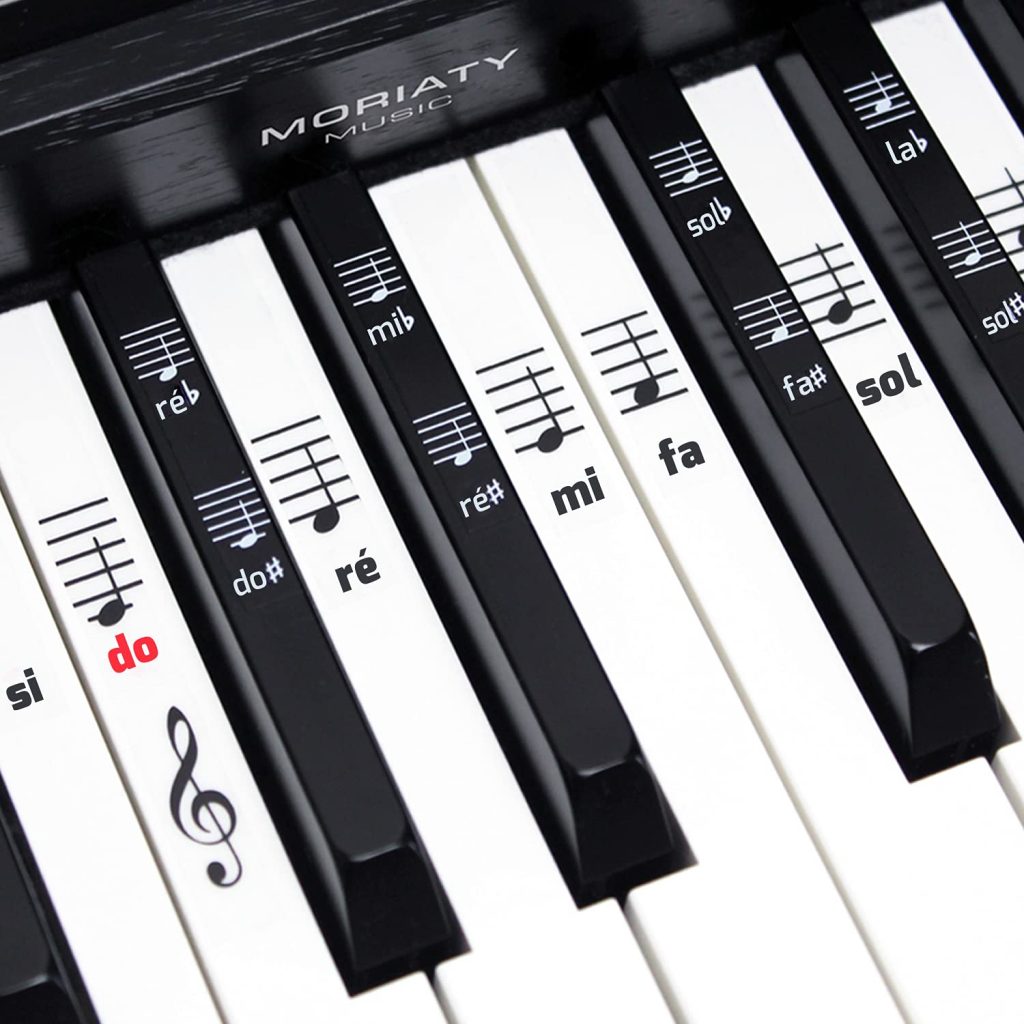MORIATY® Autocollants pour Notes de Piano - Kit Premium Complet pour 49, 61, 76, 88 Touches avec Ebook Instructif en Français