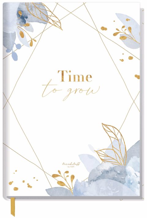 Carnet de notes A5 ligné "Time to grow" - 124 pages, reliure cousue, papier FSC®