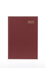 Collins ESSA51.78-25 Agenda Professionnel 2025 - Couverture Rigide Cuir Marron Format A5