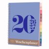 Rileys Agenda 2026-2027 : Planificateur Journalier, Hebdomadaire et Mensuel - Format 20x15 cm, Bleu Typographique - Organisation Optimale pour l'Année Scolaire et Professionnelle
