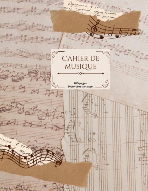 Cahier de Musique Moderne : 100 Pages avec 14 Portées Larges par Page pour Compositeurs et Étudiants