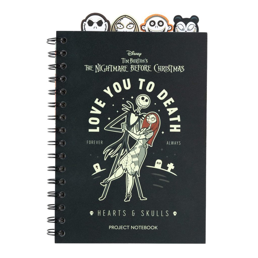 Carnet de Notes A5 Disney L'Étrange Noël de Mr Jack - 160 Pages Spirale avec Intercalaires