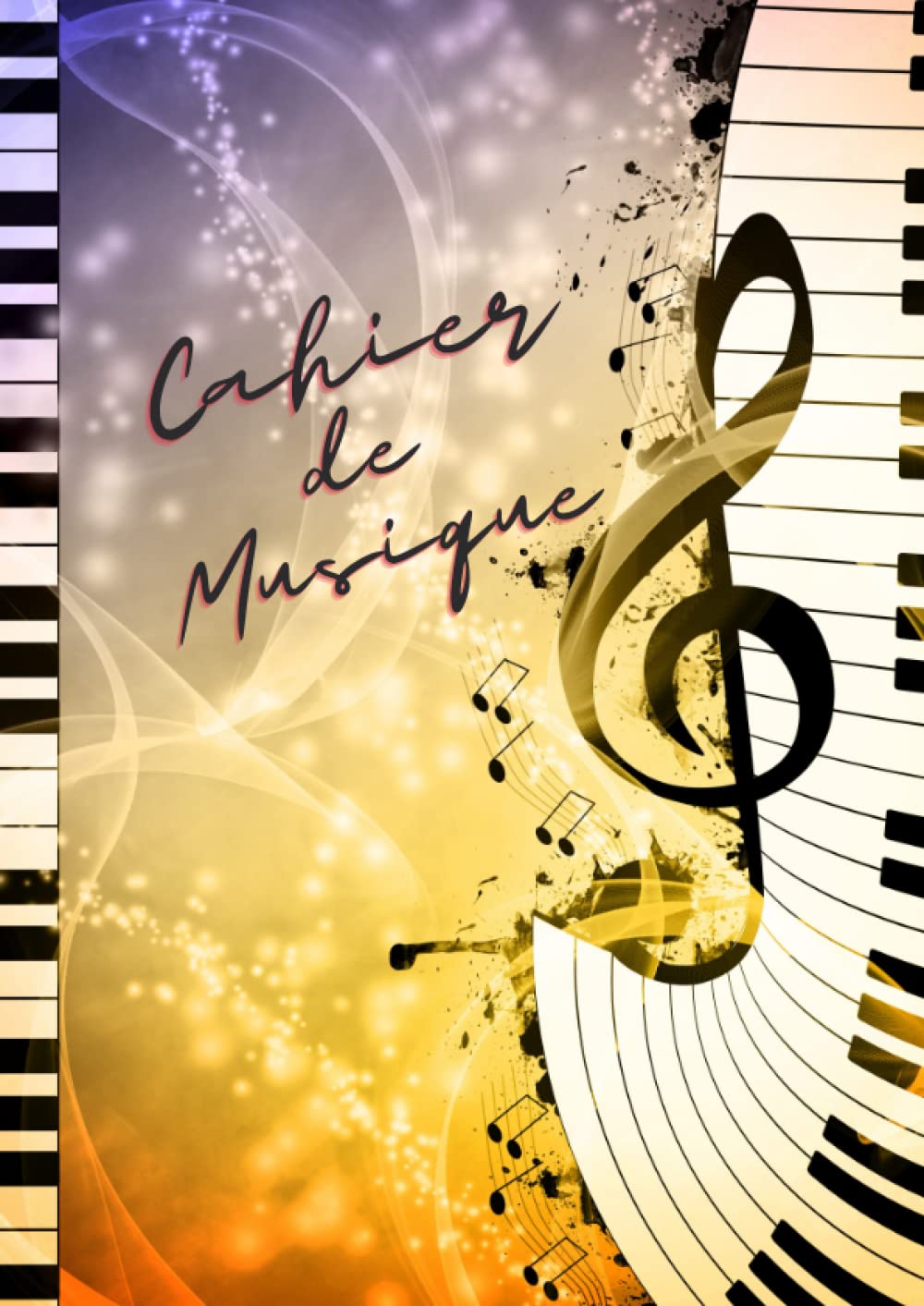 Cahier de Musique avec Portées et Carreaux A4 - 110 Pages pour Musiciens et Compositeurs