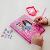 Barbie Journal de peinture diamant Rose Scintillant avec autocollants décoratifs - Journal créatif et interactif