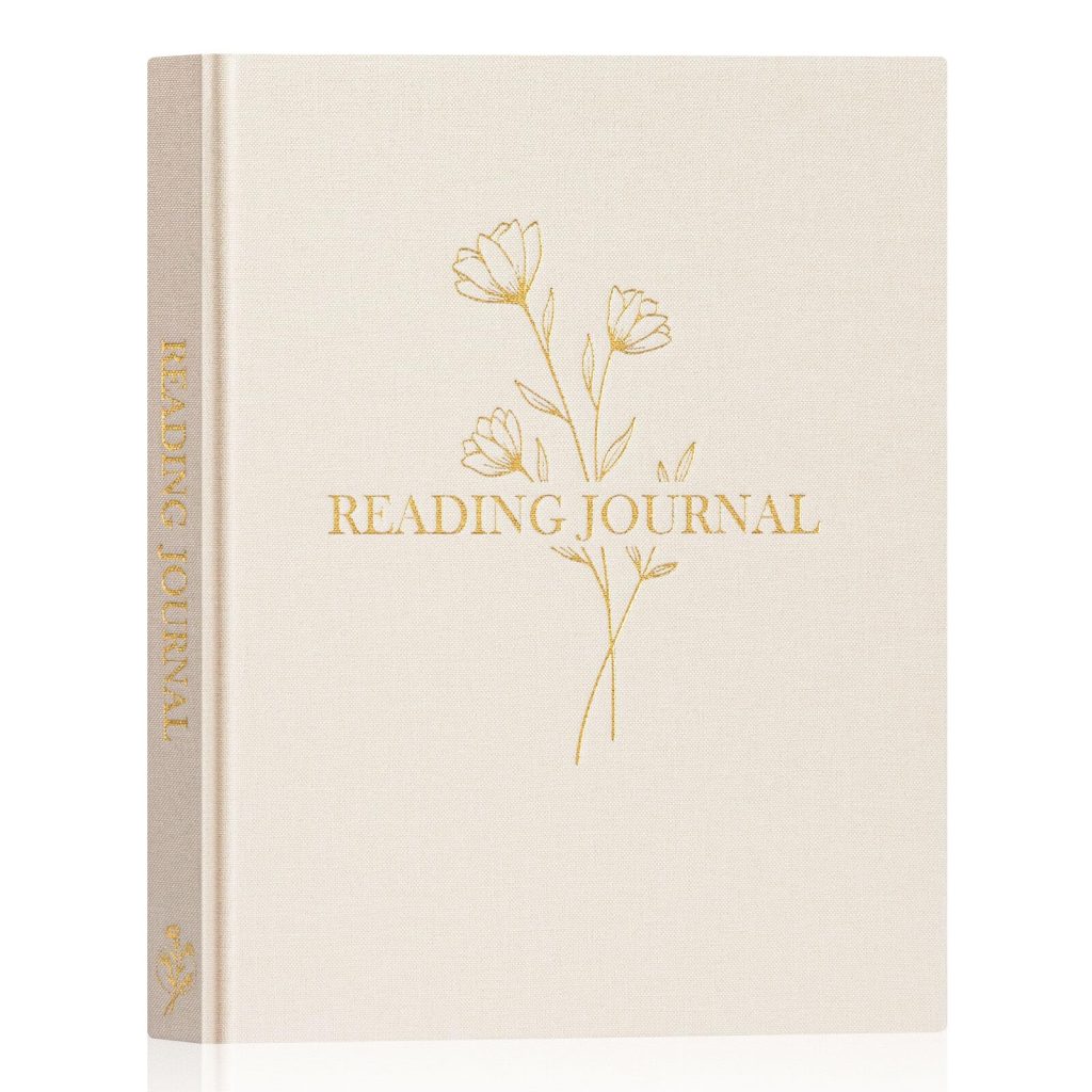 Carnet de Lecture "Reading Journal" en Lin Beige - Journal de Bord pour Amoureux des Livres