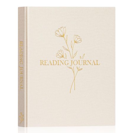 Carnet de Lecture "Reading Journal" en Lin Beige - Journal de Bord pour Amoureux des Livres
