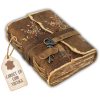 URBAN LEATHER Journal Intime Cuir Artisanale Motif Arbre de Vie - Carnet Vierge Rustique