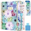 Gumiho Agenda Semainier 2026 A5 Spirale - Planner Annuel Janvier-Décembre 2026 avec Stylo, Règle et Autocollants - Bleu