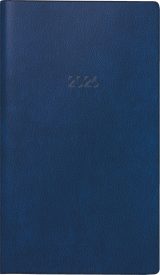 BRUNNEN Agenda de poche 750 2026, format A6, couverture plastique bleue