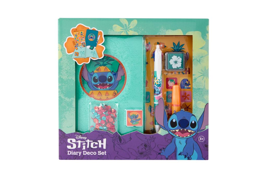 Stitch Journal de Bricolage Fluffy pour Enfants - Kit Créatif DIY avec Autocollants, Paillettes et Stylos