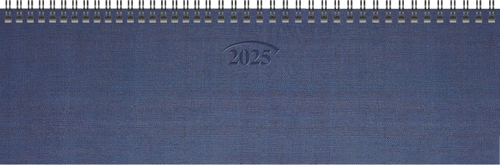 BRUNNEN Agenda Horizontal 2025 - Planification Hebdomadaire sur 2 Pages, 326x102mm, Couverture Carton Bleue