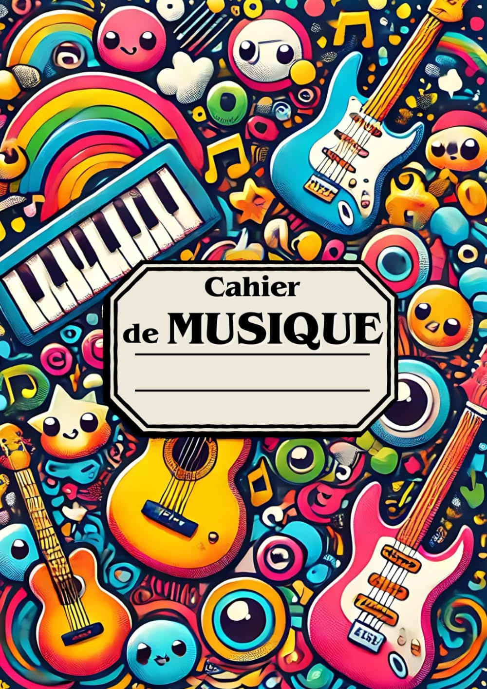 Cahier de Musique Grand Format A4 avec Portées pour Composition et Solfège - Sommaire Intégré