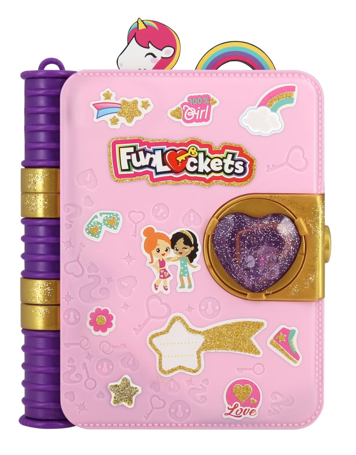 FUNLOCKETS - Mon Journal à Secrets Edition PAILLETEE, le coffret créatif pour filles