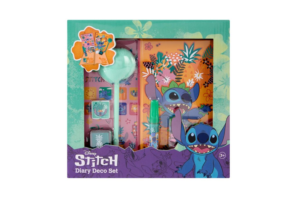 Disney Stitch - Journal Créatif pour Enfants avec Autocollants, Tampons et Paillettes - Cadeau Idéal dès 3 Ans