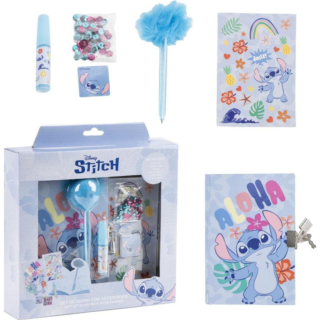 Set de Journal Intime Stitch : Journal Secret, Stylo Fuzzy et Accessoires Créatifs pour Enfants