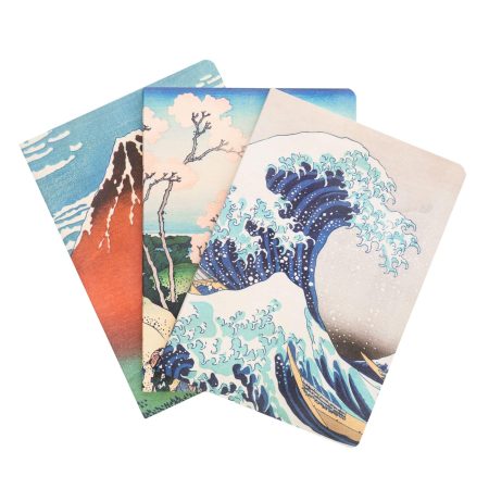 Lot de 3 Carnets A5 Hokusai : Notes, Voyage, Recettes - Design Artistique